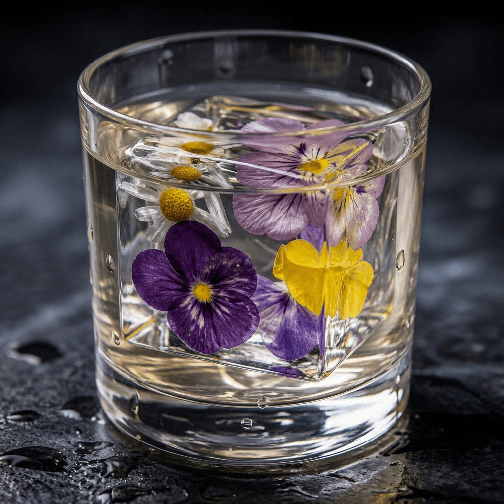 Botanical Ice Clear Ice im Cocktailglas